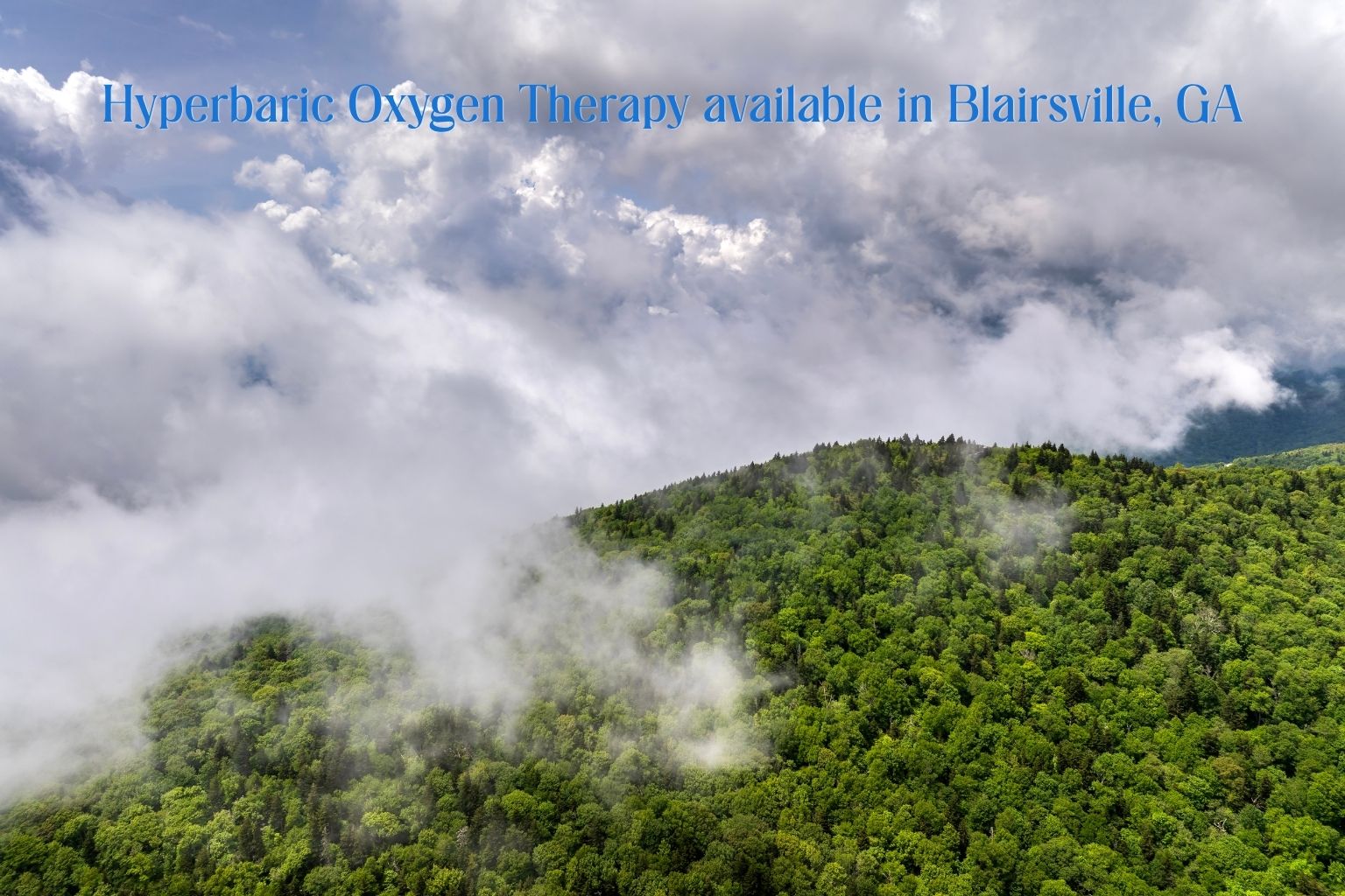 Blue Ridge Mountains in Blairsville Georgia representing recovery, performance, and wellness with hyperbaric oxygen therapy