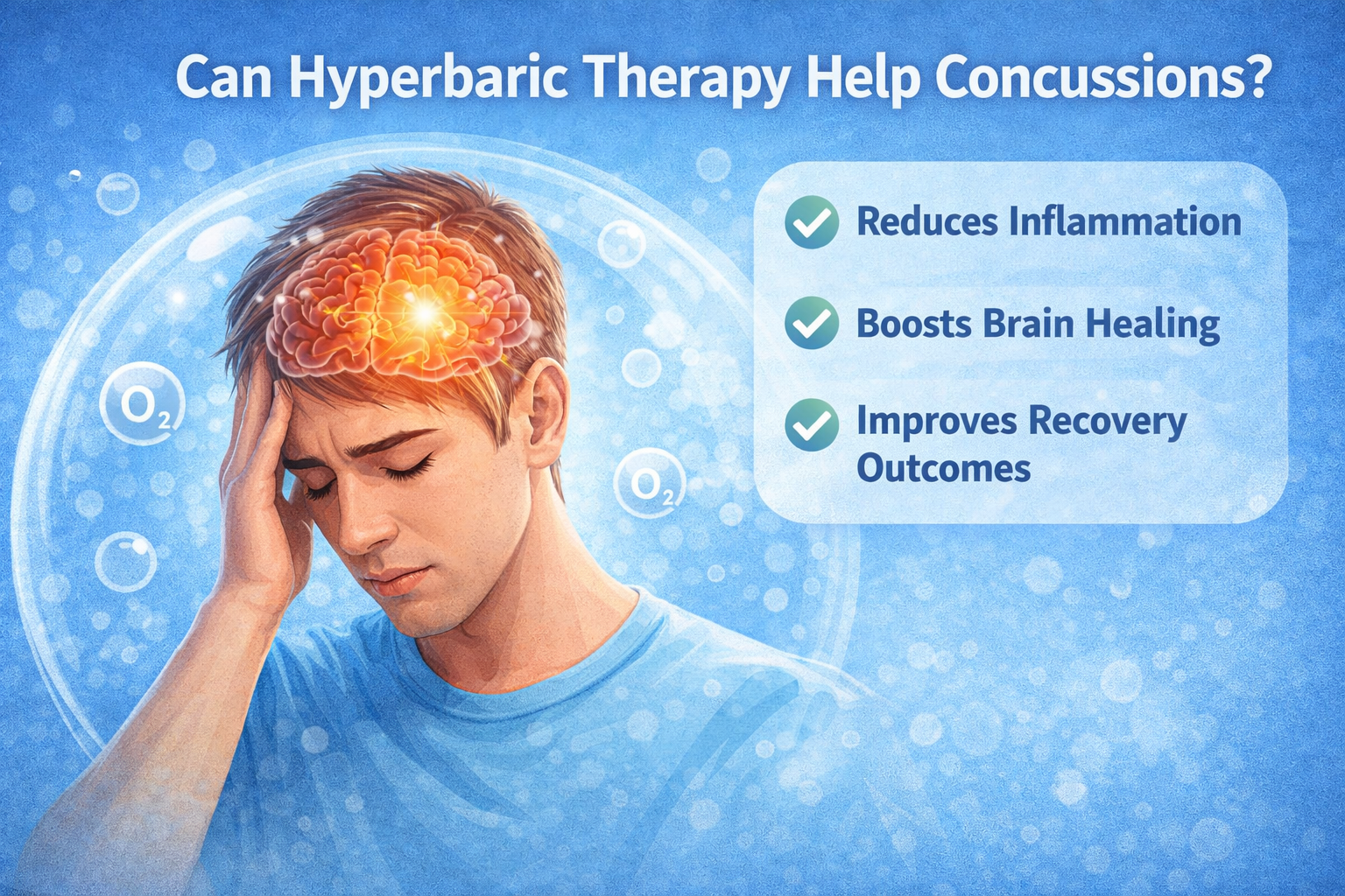 Can hyperbaric oxygen therapy help concussions in Blairsville GA by reducing inflammation and supporting brain recovery