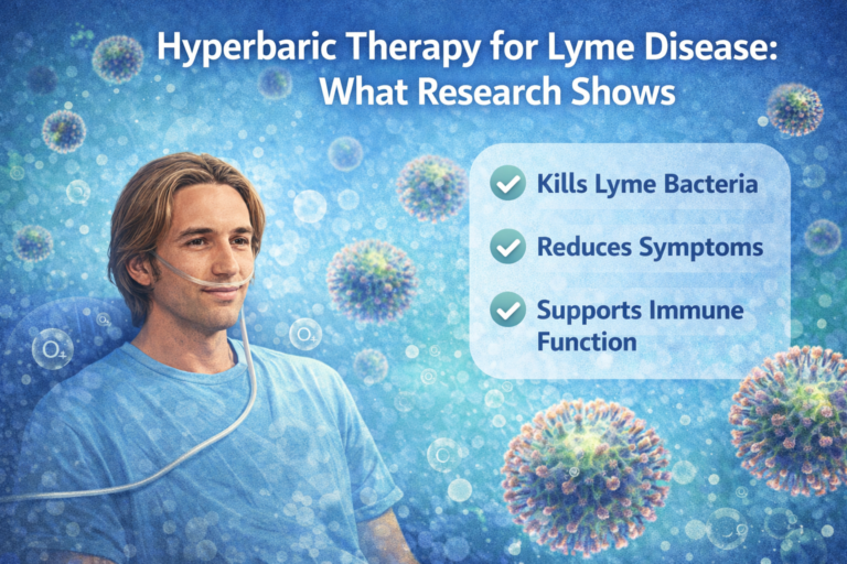 Hyperbaric oxygen therapy for Lyme disease showing research-based benefits including reduced symptoms and immune support in Blairsville GA